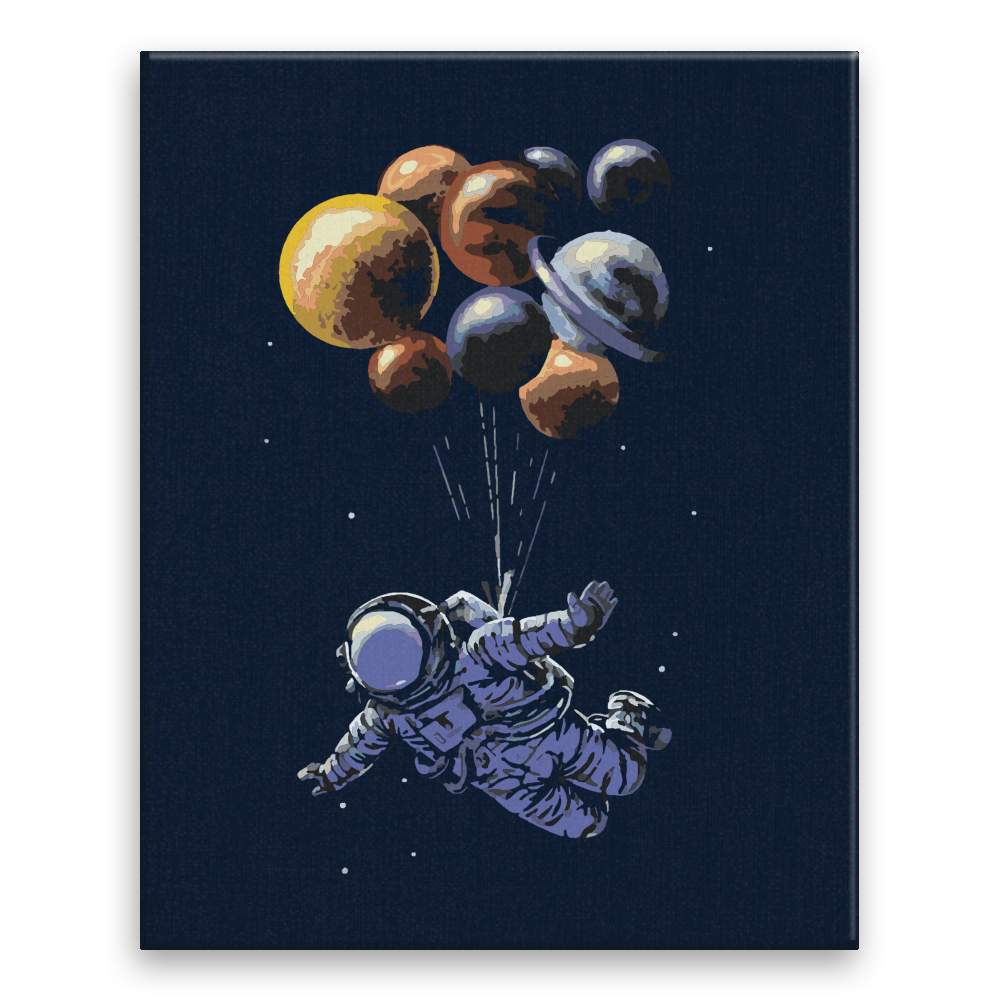 Malování podle čísel Astronout a balonky