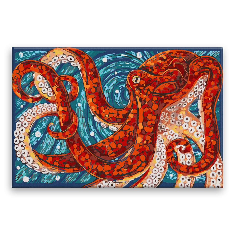 Malování podle čísel Chobotnice v mozaice