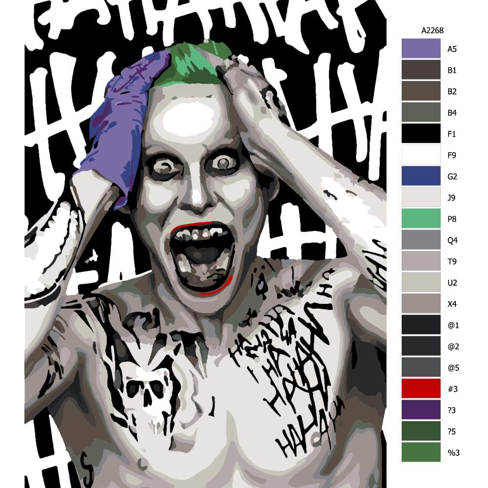 Návod pro malování podle čísel Joker 04