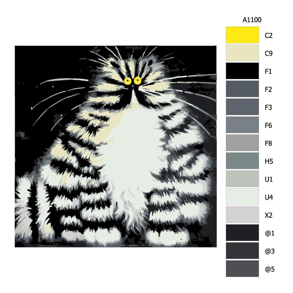 Maľovanie podľa čísel Pohádková kočka