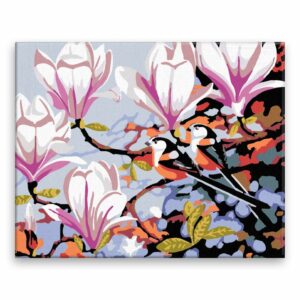 Maľovanie podľa čísel Ptáci v magnolii