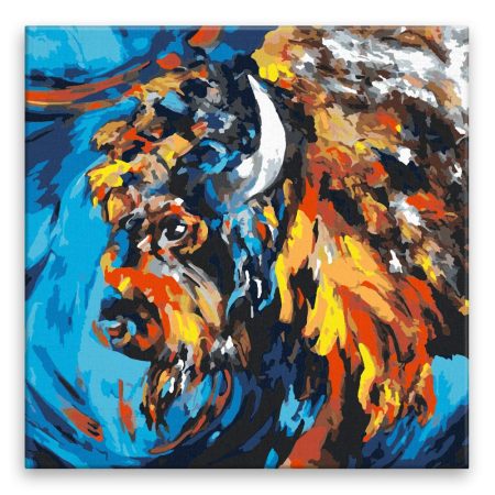 Maľovanie podľa čísel Naštvaný bizon