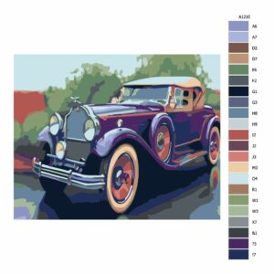 Pokyny na maľovanie podľa čísel Historické auto