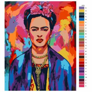 Pokyny na maľovanie podľa čísel Frida v barvách