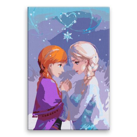 Maľovanie podľa čísel Elsa a Anna