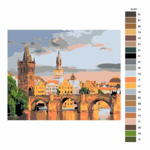 Pokyny na maľovanie podľa čísel Karluv most