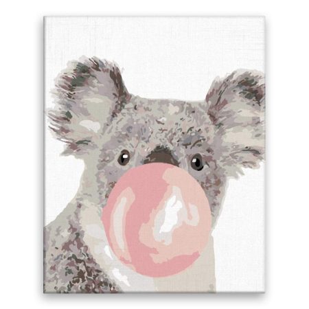 Maľovanie podľa čísel Koala s bublinou