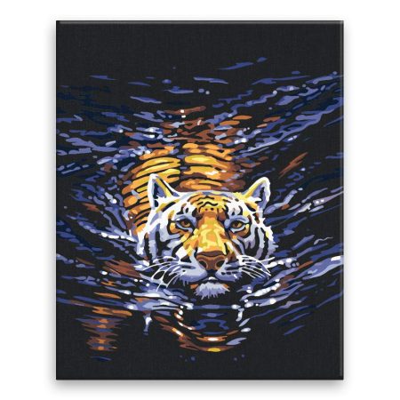 Maľovanie podľa čísel Plavající tygr