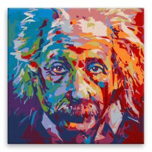 Maľovanie podľa čísel Albert Einstein v barvách
