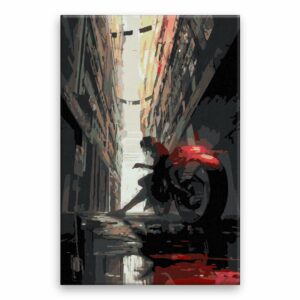 Maľovanie podľa čísel Opřen o motorku