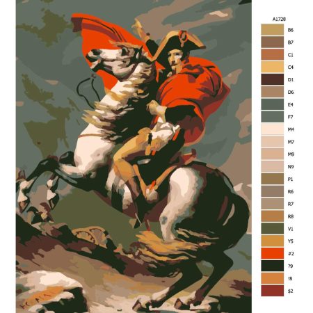 Pokyny na maľovanie podľa čísel Napoleon v boji