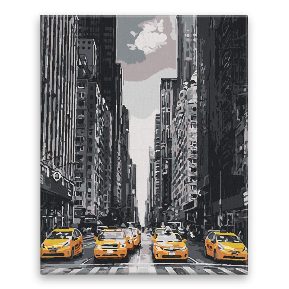 Maľovanie podľa čísel Taxíky v New Yorku
