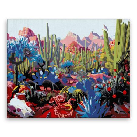 Maľovanie podľa čísel Kaktusová plantáž
