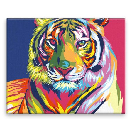 Maľovanie podľa čísel Pohled tygra v barvách