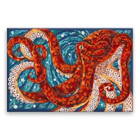 Maľovanie podľa čísel Chobotnice v mozaice