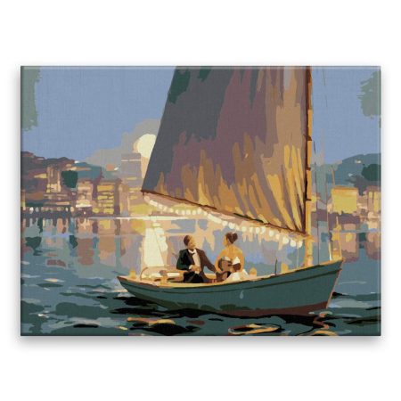 Maľovanie podľa čísel Romantická plavba ve dvou