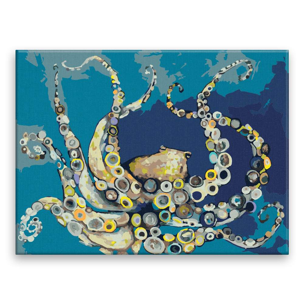 Maľovanie podľa čísel Barevná chobotnice