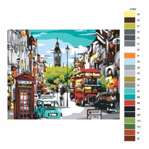 Pokyny na maľovanie podľa čísel Londýnská ulice