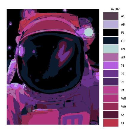 Pokyny na maľovanie podľa čísel Astronout vysílá