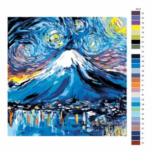 Pokyny na maľovanie podľa čísel Nikdy neviděl Fuji Van Gogh