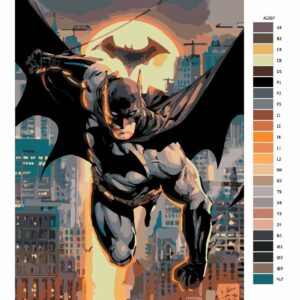 Pokyny na maľovanie podľa čísel Batman 02