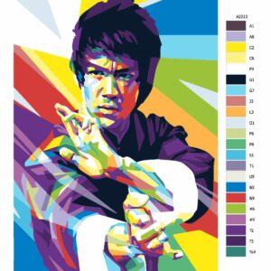 Pokyny na maľovanie podľa čísel Bruce Lee 01
