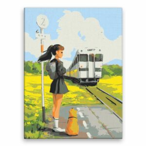 Maľovanie podľa čísel Čekání na vlak