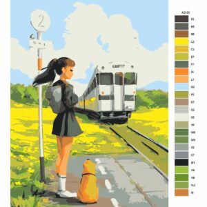 Pokyny na maľovanie podľa čísel Čekání na vlak
