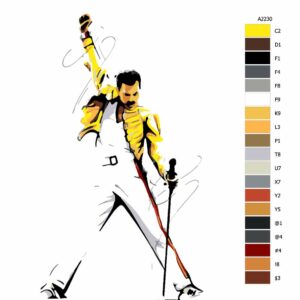 Pokyny na maľovanie podľa čísel Freddie Mercury 01
