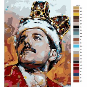 Pokyny na maľovanie podľa čísel Freddie Mercury 02