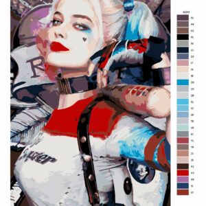 Pokyny na maľovanie podľa čísel Harley Quinn 03