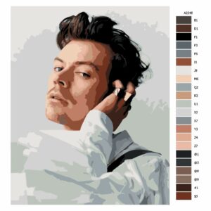 Pokyny na maľovanie podľa čísel Harry Styles 02