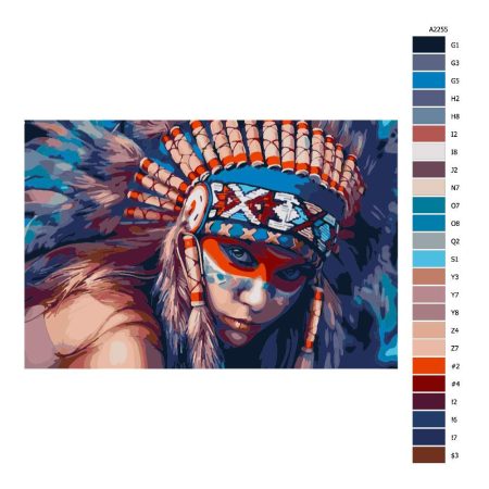 Pokyny na maľovanie podľa čísel Indigenous Women 01