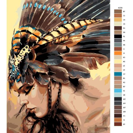 Pokyny na maľovanie podľa čísel Indigenous Women 02
