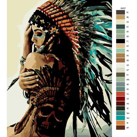Pokyny na maľovanie podľa čísel Indigenous Women 03