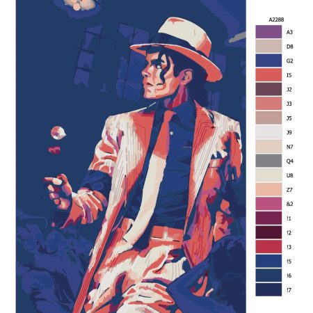 Pokyny na maľovanie podľa čísel Michael Jackson 02