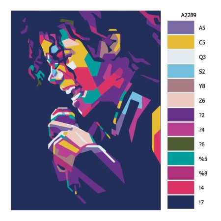 Pokyny na maľovanie podľa čísel Michael Jackson 03