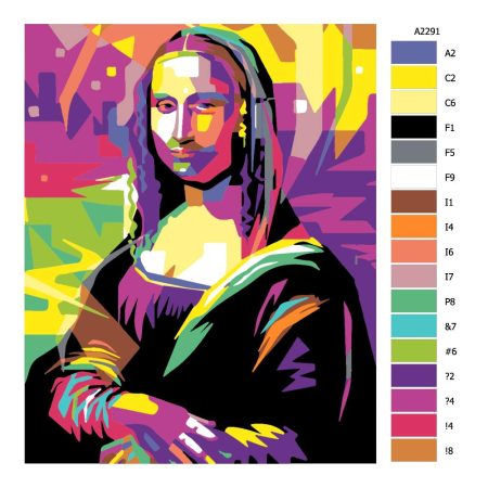Pokyny na maľovanie podľa čísel Mona Lisa 02