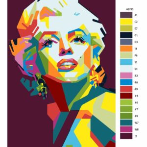 Pokyny na maľovanie podľa čísel Marilyn Monroe 04