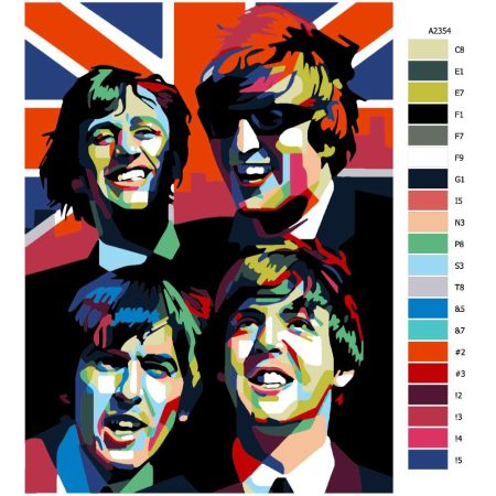 Pokyny na maľovanie podľa čísel The Beatles 02