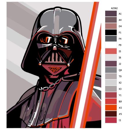 Pokyny na maľovanie podľa čísel Vader