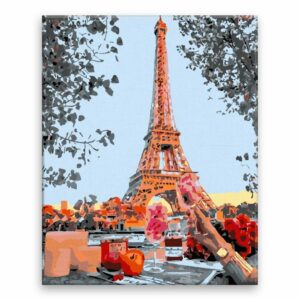 Maľovanie podľa čísel Oslava pod Eiffelovkou