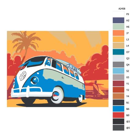 Pokyny na maľovanie podľa čísel S VW na cestách