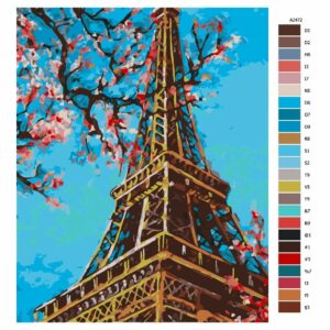 Pokyny na maľovanie podľa čísel Tyčící se Eiffelova věž