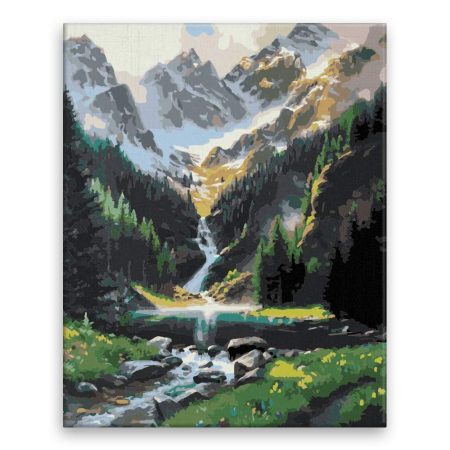 Maľovanie podľa čísel Kouzelný horský vodopád