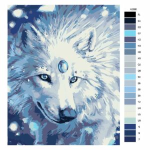 Pokyny na maľovanie podľa čísel Magický vlk