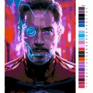 Pokyny na maľovanie podľa čísel Iron Man 03
