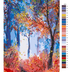 Návod pro malování podle čísel Magický les
