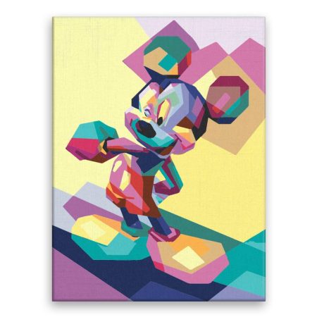 Malování podle čísel Mickey Mouse v barvách