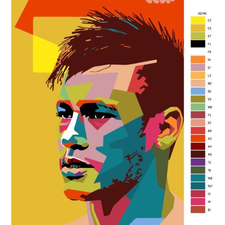 Návod pro malování podle čísel Neymar